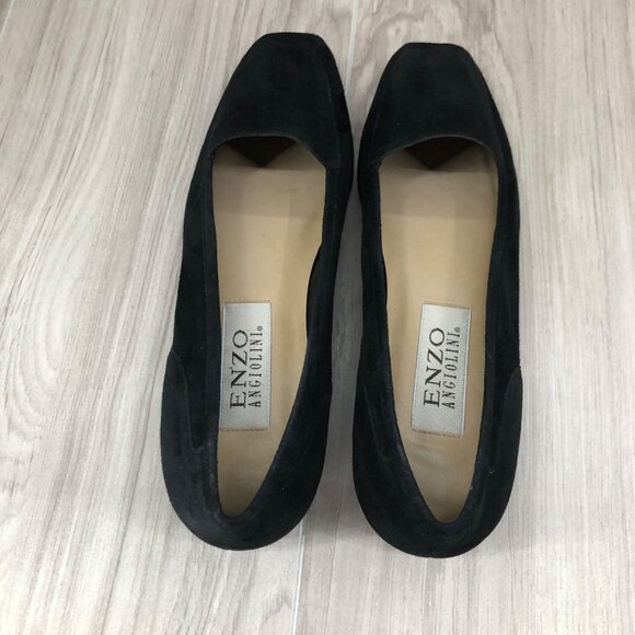 Enzo Angiolini Loafers Womens 8M Black Suede Slip On Shoes - Picture 9 of 11